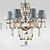 cheap Lantern Design-6-Light 70(27.5&quot;） Crystal Chandelier Glass Fabric Candle-style Electroplated Modern Contemporary 110-120V 220-240V