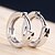 cheap Earrings-Hoop Earrings Classic Elegant Sterling Silver Silver Earrings Jewelry Silver For Party Daily Casual
