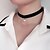 abordables Collier-Collier Choker / Ras de Cou Torque et rigide Tattoo Choker Femme Cristal Dentelle Noir dames Tatouage Mode Noir Colliers Tendance Bijoux pour Quotidien Décontracté