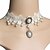 voordelige Kettingen-Dames Choker ketting Enkele Draad Dames Basic Modieus Imitatieparel Kant Wit Kettingen Sieraden Voor Kerstcadeaus Feest Bruiloft Speciale gelegenheden  Halloween Verjaardag