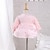 cheap Baby Girls&#039;  Dresses-Baby Girls&#039; Bow Daily / Going out Solid Colored Long Sleeve Cotton Dress Blushing Pink