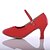 abordables Zapatos de salón y de baile moderno-Mujer Zapatos de Baile Latino Semicuero Hebilla Suela Completa Hebilla Tacón Personalizado Personalizables Zapatos de baile Blanco / Negro / Rojo / Interior / EU39