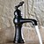billige Armaturer til badeværelset-Håndvasken vandhane - Udbredt Antik Kobber Centersat Enkelt håndtag Et HulBath Taps