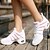 Χαμηλού Κόστους Sneakers Χορού-Γυναικεία Παπούτσια Χορού Αθλητικά Χαμηλό τακούνι Ύφασμα Λευκό / Μαύρο / Φούξια