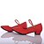 preiswerte Schuhe für Standardtanz und Modern Dance-Damen Schuhe für den lateinamerikanischen Tanz Sneaker Maßgefertigter Absatz Kunstleder Schnalle Weiß / Schwarz / Rot / Professionell