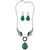 זול סט תכשיטים-טורקיז סט תכשיטים בסיסי עגילים תכשיטים ירוק עבור יומי