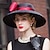 billige Festhatte-Hatte Hovedtøj Almindelig Twill Bowler- / Cloche-hat Solhat Bryllup Valentinsdag Kentucky Derby Hesterace Melbourne Cup Glamour Elegant og luksuriøst Romantik Med Sommerfugl Split Slidse Medaljon