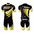 cheap Men&#039;s Clothing Sets-SPAKCT Men&#039;s Short Sleeve Cycling Jersey with Shorts Yellow Bike Shorts Jersey Padded Shorts / Chamois Breathable 3D Pad Quick Dry Ultraviolet Resistant Sports Polyester Spandex Curve Mountain Bike