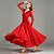 cheap Ballroom Dancewear-Ballroom Dance Dress Ruffles Women&#039;s Performance Long Sleeve Chiffon Velvet