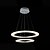 cheap Circle Design-50 cm Dimmable / LED / Dimmable With Remote Control Pendant Light Metal Acrylic Electroplated Modern Contemporary 110-120V / 220-240V
