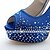 baratos Sapatos de Noiva-Mulheres Cetim Primavera / Verão / Outono Salto Agulha Azul / Rosa claro / Ivory / Casamento / Festas &amp; Noite