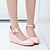 cheap Women&#039;s Heels-Women&#039;s Shoes PU Leatherette Spring Summer Novelty Comfort Heels Walking Shoes Wedge Heel Round Toe Bowknot for Wedding Casual Office &amp;