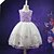 cheap Dresses-Toddler Floral / Bow Print Sleeveless Polyester Dress White