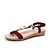 cheap Women&#039;s Sandals-Women&#039;s Flat Heel Sandals PU(Polyurethane) Summer Comfort Sandals Flat Heel Open Toe Braided Strap Black / Beige / Burgundy