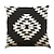 cheap Geometric Style-Set of 5 Solid Colored Floral Plaid  Natural / Organic Pillow Cover , Casual Retro Traditional / Classic Throw Pillow Outdoor Cushion for Sofa Couch Bed Chair 45*45CM Black White