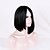 cheap Synthetic Trendy Wigs-Synthetic Wig Straight Straight Bob Wig Short Natural Black #1B Synthetic Hair Women&#039;s Natural Hairline Middle Part Black