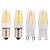 cheap Light Bulbs-2pcs 2 W LED Filament Bulbs 250 lm E14 G9 T 4 LED Beads COB Dimmable Warm White Cold White 220-240 V / 2 pcs / RoHS