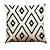 olcso geometrikus stílus-5 egyszínű színes kockás természetes / organikus párnahuzat, alkalmi retro hagyományos / klasszikus dobópárna kültéri párna kanapé kanapé székhez 45 * 45cm fekete fehér
