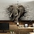 cheap Animal Wallpaper-Mural Wallpaper Wall Sticker Covering Print Adhesive Required 3D Effect Elephant Animal Canvas Home Décor