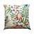 cheap Floral &amp; Plants Style-Set of 5 Natural / Organic Pillow Cover Pillow Case, Solid Colored Floral Plaid Casual Retro Traditional / Classic Throw Pillow