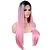 billige Syntetiske Lace-parykker i premiumkvalitet-Syntetisk Lace Front Parykker Lige Ret Blonde Front Paryk Pink Lang Pink Syntetisk hår Dame Natural Hairline Pink