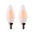 cheap LED Filament Bulbs-ONDENN 2pcs 4 W LED Filament Bulbs 300-350 lm E14 E12 CA35 4 LED Beads COB Dimmable Warm White 220-240 V 110-130 V / 2 pcs / RoHS