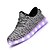 baratos Sapatos de Menina-Para Meninas Sapatos Tecido Outono Tênis com LED Tênis Caminhada LED para Preto / Azul / Rosa claro
