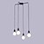 billige Øylys-4-Light 36 cm designere Anheng Lys Metall Malte Finishes Retro Rød 110-120V / 220-240V