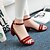 cheap Women&#039;s Sandals-Women&#039;s Shoes Velvet Summer Club Shoes Comfort Sandals Chunky Heel Block Heel Open Toe Buckle for Casual Office &amp; Career Dress Black