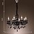 halpa Kynttilänmallinen muotoilu-1-Light 70(28&quot;) Crystal Chandelier Glass Candle-style Electroplated Modern Contemporary 110-120V / 220-240V