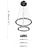 abordables Luces colgantes-3 anillos 40 cm cristal led candelabro círculo de metal electrochapado moderno contemporáneo 110-120v 220-240v