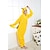 billige Kigurumi-pyjamas-Voksne Halloweentillbehör Ferie Smykker Kigurumi-pyjamas Pika Pika Patchwork Onesie-pyjamas Sjovt kostume Flanel Fleece Cosplay Til Damer og Herrer Jul Nattøj Med Dyr Tegneserie