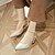 olcso Női magas sarkú cipők-Női Cipő PU Bőrutánzat Tavasz Nyár Ősz Újdonság Kényelmes Magassarkúak Gyalogló Alacsony Erősített lábujj Csat mert Esküvő Hétköznapi