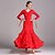 cheap Ballroom Dancewear-Ballroom Dance Dress Sashes / Ribbons Ruffles Women&#039;s Performance Long Sleeve High Chinlon