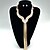 זול סטים של תכשיטים-בגדי ריקוד נשים סטי תכשיטי כלה לב עיצוב מיוחד צִיצִית אופנתי עגילים תכשיטים זהב עבור חתונה Party