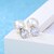 זול עגילים-עגילים צמודים דמוי פנינה עגילים תכשיטים לבן עבור מפלגה חתונה קזו&#039;אל יומי