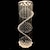 tanie Żyrandole wyjątkowe-9-światło 50 cm żyrandol led kryształowe światła do montażu podtynkowego metal chrom tradycyjny / klasyczny 110-120v / 220-240v / gu10