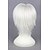 halpa Räätälöidyt peruukit-Synteettiset peruukit / Pilailuperuukit Suora Kardashian Tyyli Suojuksettomat Peruukki Valkoinen Hopea Synteettiset hiukset Naisten Valkoinen Peruukki Lyhyt