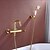billige Badekarsarmaturer-Badekarshaner - Moderne Ti-PVD Badekar &amp; Bruser Keramik Ventil Bath Shower Mixer Taps / Enkelt håndtag Et Hul