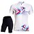 cheap Men&#039;s Clothing Sets-TASDAN Women&#039;s Short Sleeve Cycling Jersey with Shorts Summer Nylon Polyester Black Black / White Plus Size Bike Shorts Jersey Padded Shorts / Chamois Breathable 3D Pad Quick Dry Reflective Strips