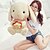 abordables Animaux en Peluche-1 pcs Animal en peluche Coussin Peluches Poupées en peluche Animaux en Peluche Rabbit Mignon Adorable Jeu imaginatif, bas, grands cadeaux d&#039;anniversaire Party Favor Supplies Fille Enfant