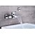 billige Badekraner-Bathtub Faucet Contemporary and Waterfall  Wall Mounted Ceramic Valve Chrome Bath Shower Mixer Taps with Cold and Hot Water