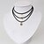 cheap Trendy Jewelry-3pcs Pendant Necklace Pendant For Women&#039;s Party Wedding Special Occasion Flannelette Alloy Star Crescent Moon Black
