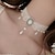 cheap Necklaces-Choker Necklace Pendant For Women&#039;s Party Wedding Special Occasion Imitation Pearl Lace Flower Black White / Birthday / Casual / Daily / Engagement