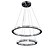 cheap Circle Design-2 Rings 70 cm Crystal LED Chandelier Pendant Light Metal Circle Electroplated Modern Contemporary 110-120V 220-240V