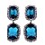 cheap Earrings-Women&#039;s Oval Cut two stone Drop Earrings Earrings Ladies Bohemian Fashion Euramerican Jewelry Black / Red / Blue For Wedding Party Special Occasion Gift