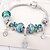 cheap Bracelets-Women&#039;s Charm Bracelet Flower Ladies Fashion Rhinestone Bracelet Jewelry Blue For Party Birthday