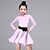 cheap Kids&#039; Dancewear-Latin Dance Dresses Kid&#039;s Performance Milk Fiber Sash/Ribbon 2 Pieces Long Sleeve Dress Waist Belt