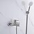 voordelige Badkranen-Badkraan - Hedendaagse Nikkel Geborsteld Muurbevestigd Keramische ventiel Bath Shower Mixer Taps / Single Handle twee gaten