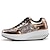 cheap Women&#039;s Sneakers-Women&#039;s Sneakers Loafers &amp; Slip-Ons Fantasy Shoes Sparkling Shoes Sequin Lace-up Wedge Heel Round Toe Comfort Light Soles Outdoor Office &amp; Career Walking Shoes PU Fall Spring White Silver Gold